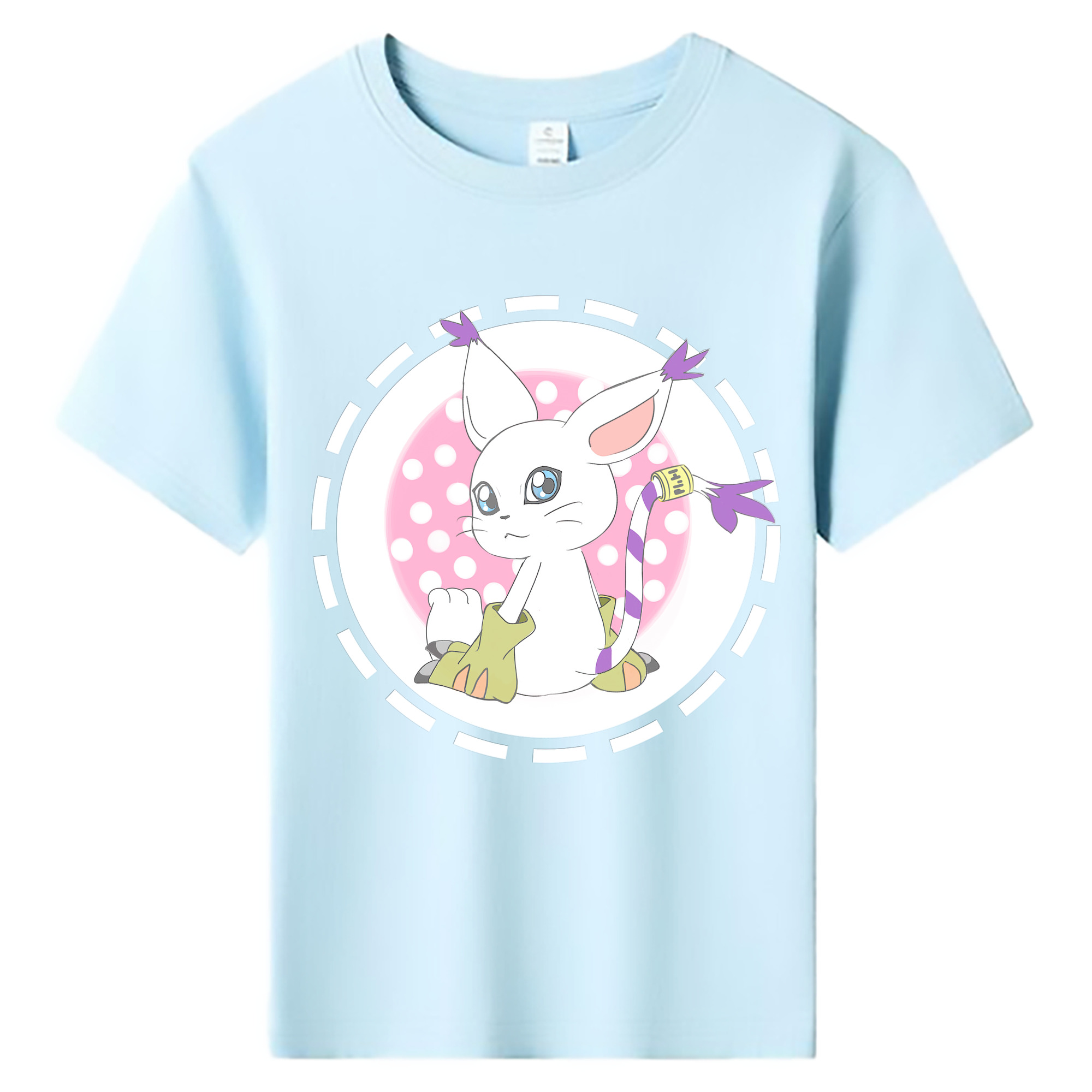 （画像用） Digimon デジタルモンスター/デジモン 綿100％キッズTシャツ（フロントプリント）